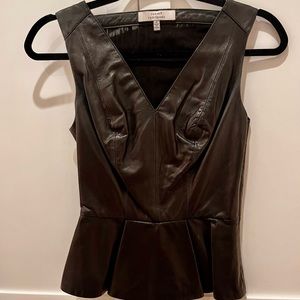 Robert Rodriguez Leather Peplum